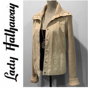 Lady Hathaway Tan Suede Jacket Medium